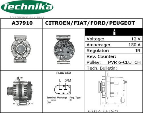 Technika A37910 - Alternator furqanavto.az