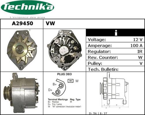 Technika A29450 - Alternator furqanavto.az