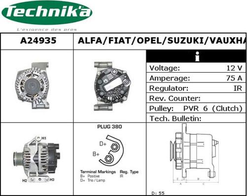 Technika A24935 - Alternator furqanavto.az