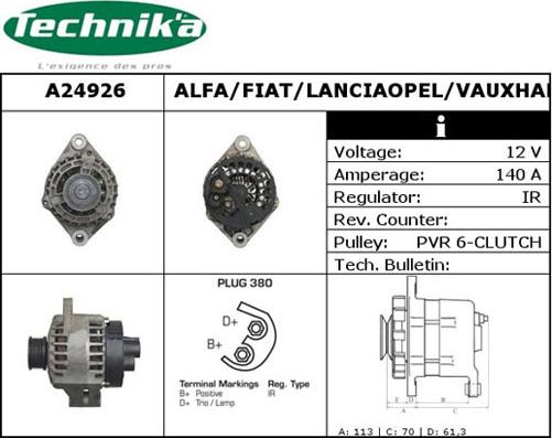 Technika A24926 - Alternator furqanavto.az