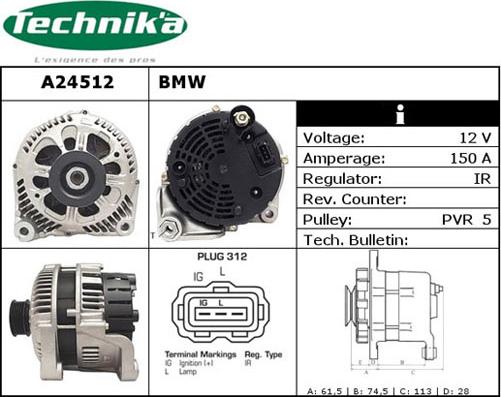 Technika A24512 - Alternator furqanavto.az