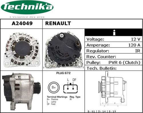 Technika A24049 - Alternator furqanavto.az