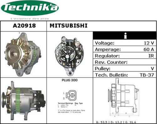 Technika A20918 - Alternator furqanavto.az