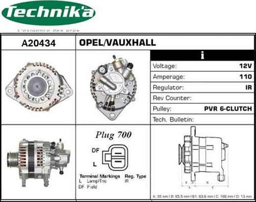 Technika A20434 - Alternator furqanavto.az