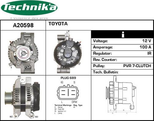 Technika A20598 - Alternator furqanavto.az