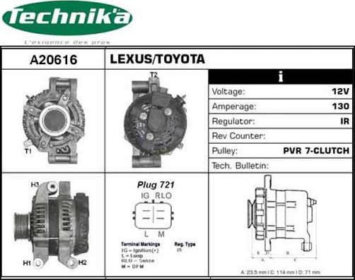 Technika A20616 - Alternator furqanavto.az