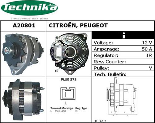 Technika A20801 - Alternator furqanavto.az