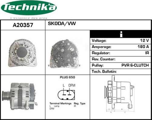 Technika A20357 - Alternator furqanavto.az