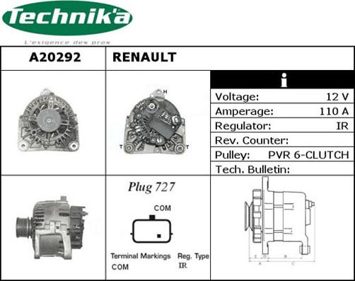 Technika A20292 - Alternator furqanavto.az