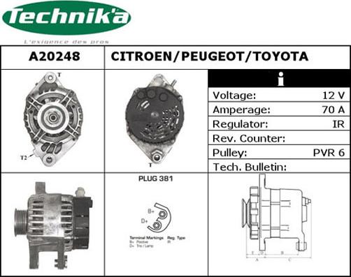 Technika A20248 - Alternator furqanavto.az