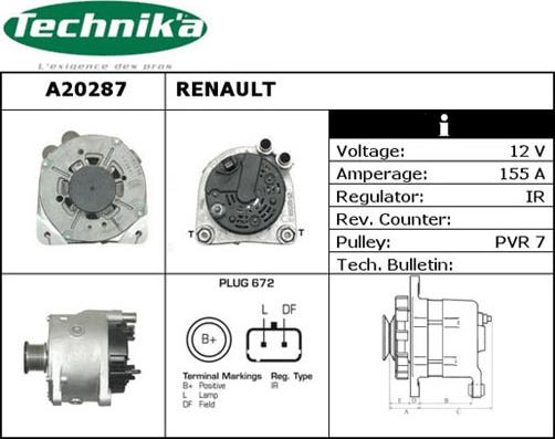 Technika A20287 - Alternator furqanavto.az