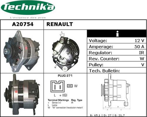 Technika A20754 - Alternator furqanavto.az