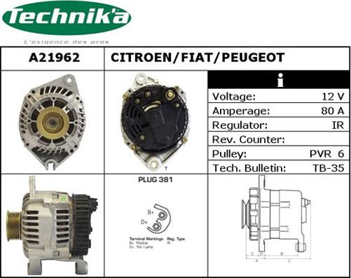 Technika A21962 - Alternator furqanavto.az