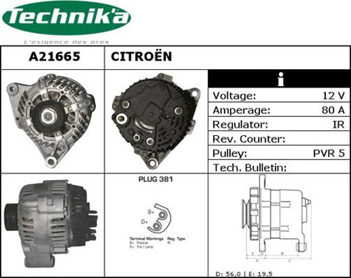 Technika A21665 - Alternator furqanavto.az