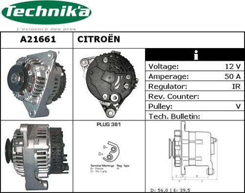 Technika A21661 - Alternator furqanavto.az