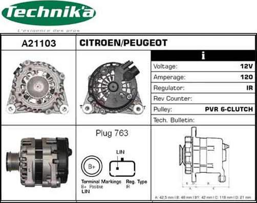 Technika A21103 - Alternator furqanavto.az