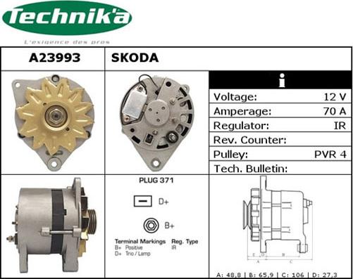 Technika A23993 - Alternator furqanavto.az