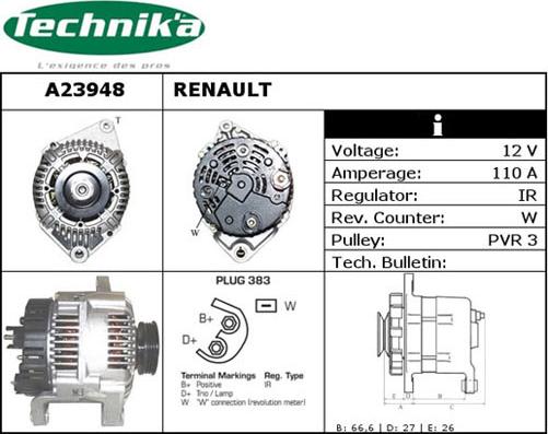 Technika A23948 - Alternator furqanavto.az