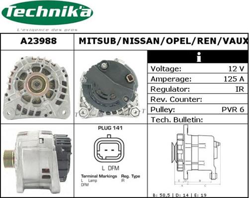 Technika A23988 - Alternator furqanavto.az