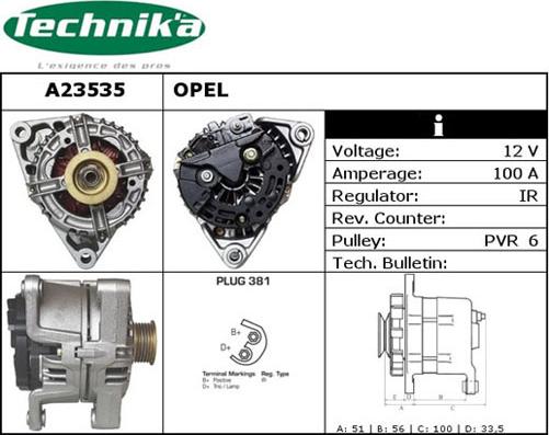 Technika A23535 - Alternator furqanavto.az