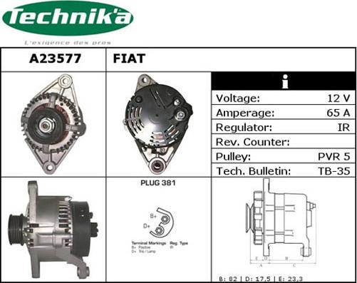 Technika A23577 - Alternator furqanavto.az