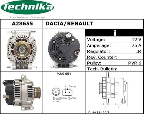 Technika A23655 - Alternator furqanavto.az