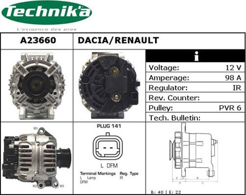 Technika A23660 - Alternator furqanavto.az