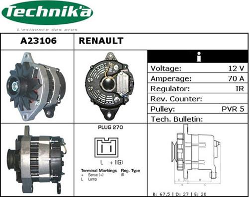 Technika A23106 - Alternator furqanavto.az