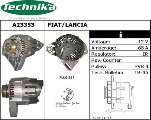 Technika A23353 - Alternator furqanavto.az