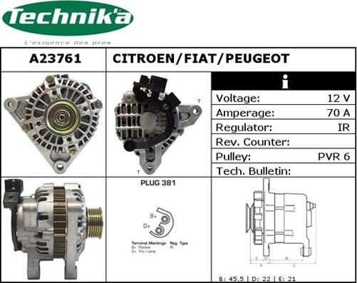 Technika A23761 - Alternator furqanavto.az