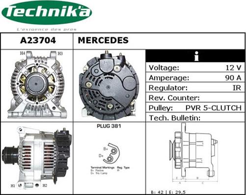 Technika A23704 - Alternator furqanavto.az