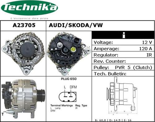 Technika A23705 - Alternator furqanavto.az