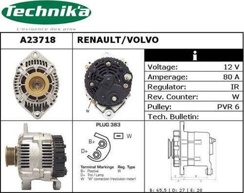 Technika A23718 - Alternator furqanavto.az