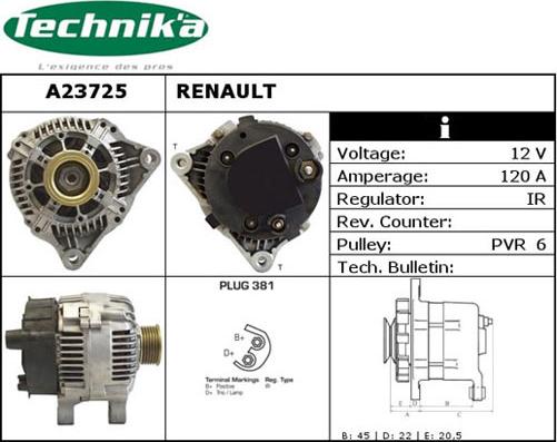 Technika A23725 - Alternator furqanavto.az