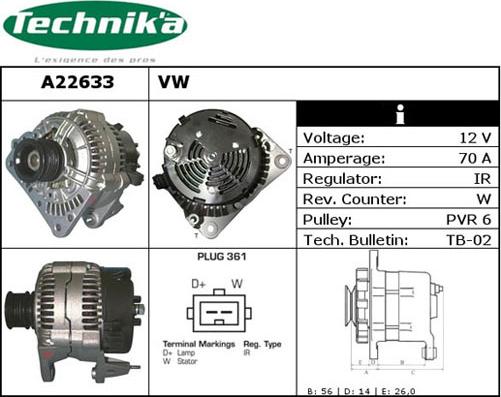 Technika A22633 - Alternator furqanavto.az