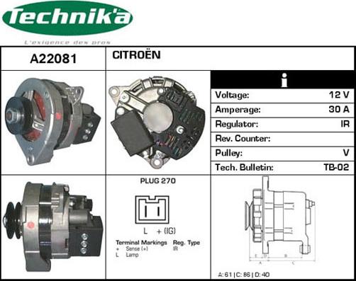 Technika A22081 - Alternator furqanavto.az