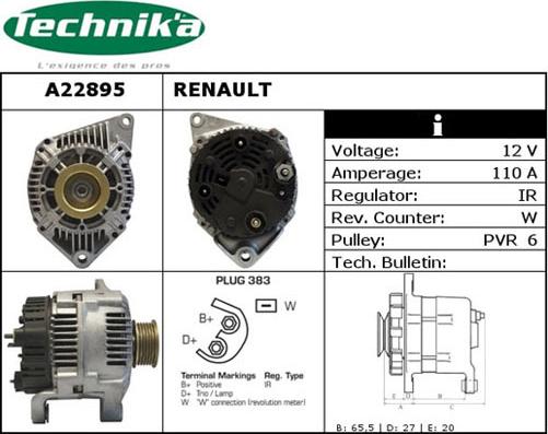 Technika A22895 - Alternator furqanavto.az