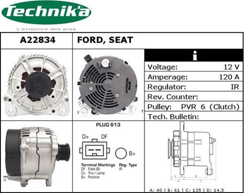 Technika A22834 - Alternator furqanavto.az