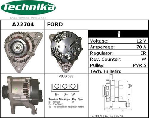 Technika A22704 - Alternator furqanavto.az