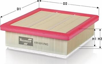 Tecneco Filters AR1691PMS - Hava filtri furqanavto.az