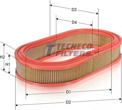 Tecneco Filters AR257-OV - Hava filtri furqanavto.az