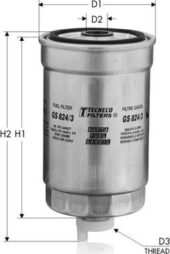 Tecneco Filters GS824/3 - Yanacaq filtri furqanavto.az