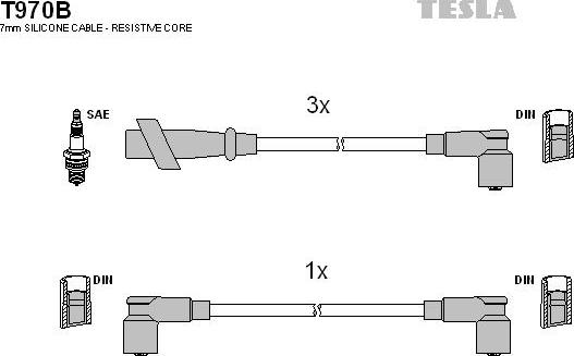 TESLA T970B - Alovlanma kabeli dəsti furqanavto.az