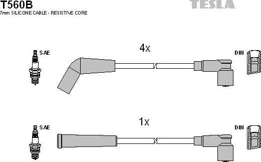 TESLA T560B - Alovlanma kabeli dəsti furqanavto.az