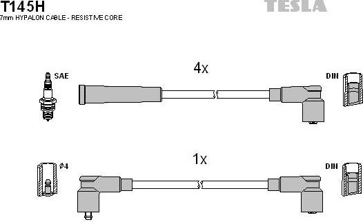TESLA T145H - Alovlanma kabeli dəsti furqanavto.az