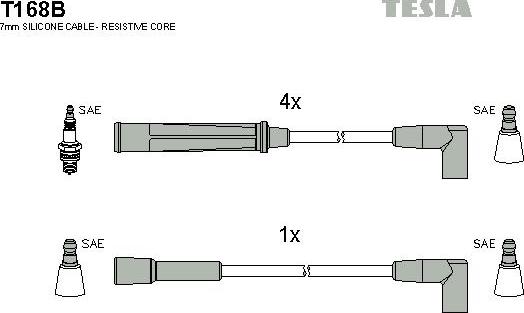TESLA T168B - Alovlanma kabeli dəsti furqanavto.az