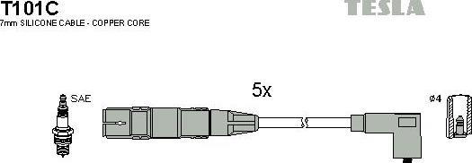 TESLA T101C - Alovlanma kabeli dəsti furqanavto.az
