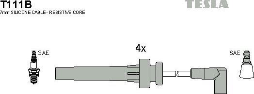 TESLA T111B - Alovlanma kabeli dəsti furqanavto.az