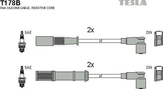 TESLA T178B - Alovlanma kabeli dəsti furqanavto.az