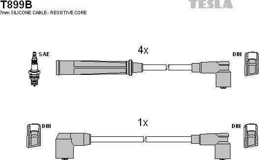 TESLA T899B - Alovlanma kabeli dəsti furqanavto.az
